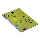 Carnet Vert, moderne, cool, tendance, urbain, Memphis mot (Côté Droit)