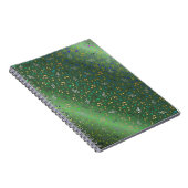 Carnet vert, Note de musique, luxe, or, royal, élégant, (Côté Droit)
