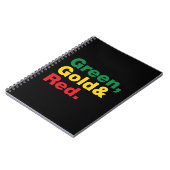 Carnet Vert, Or & Rouge. (Côté gauche)