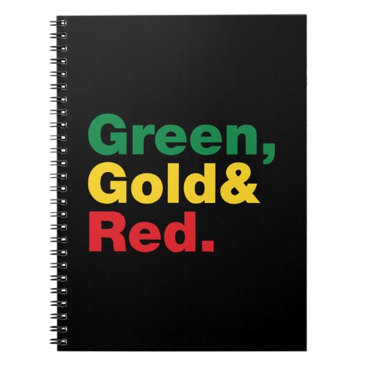 Carnet Vert, Or & Rouge. (Devant)