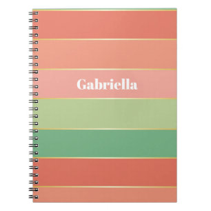 Carnet Vert orange personnalisé Couleur de blocs de coule