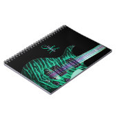 Carnet vert personnalisé de musique de guitare (Côté gauche)