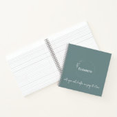 Carnet Vert personnalisé "Écrivez votre prochain chapitre (Intérieur)
