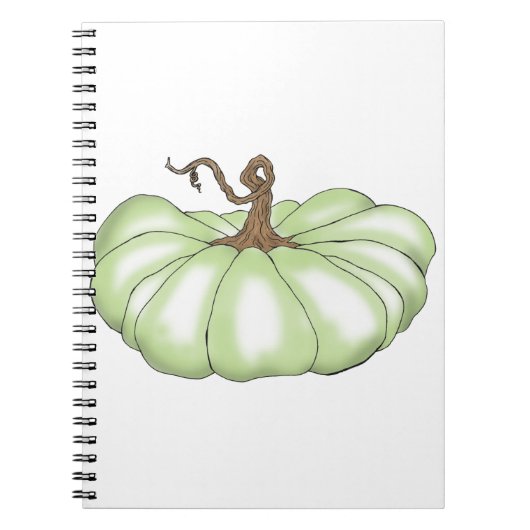 Carnet vert plat citrouille (Devant)