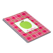 Carnet vert rose de professeur de Paisley Apple (Côté Droit)