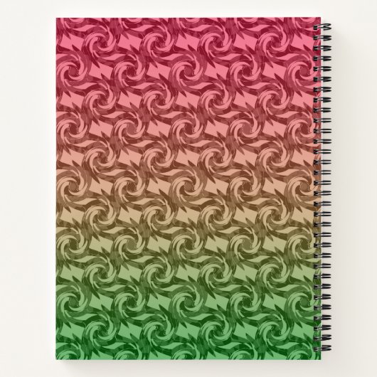 Carnet Vert rose gradient (Dos)