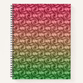 Carnet Vert rose gradient (Devant)