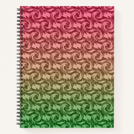 Carnet Vert rose gradient (Devant)