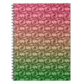Carnet Vert rose gradient (Devant)