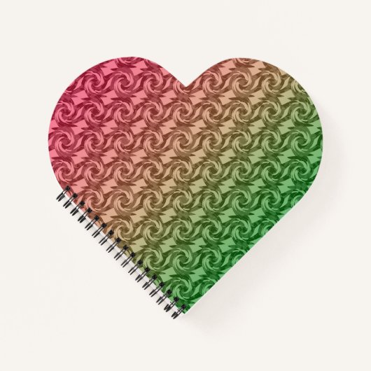 Carnet Vert rose gradient (Devant)