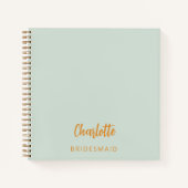 Carnet Vert sauge de Bridesmaid (Devant)