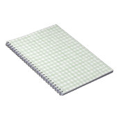 Carnet Vert Sauge Gingham Classique (Côté Droit)