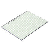 Carnet Vert Sauge Gingham Classique (Côté gauche)