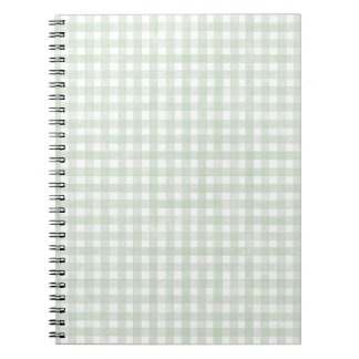 Carnet Vert Sauge Gingham Classique
