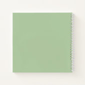 Carnet vert sauge naturel solide (Dos)