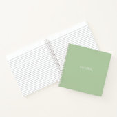 Carnet vert sauge solide (Intérieur)