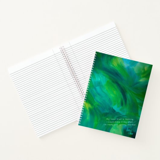 Carnet Vert SPWW avec vert Envy et spirale Turquoise (Intérieur)