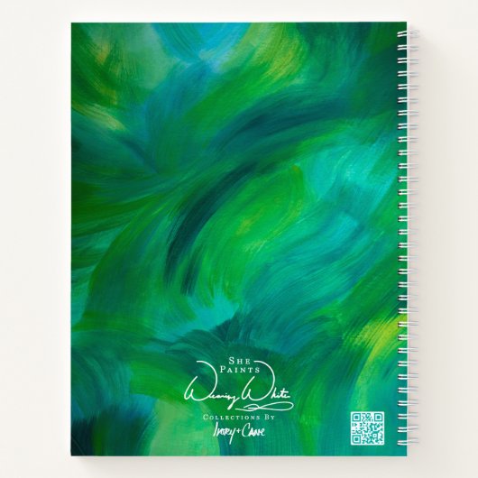 Carnet Vert SPWW avec vert Envy et spirale Turquoise (Dos)