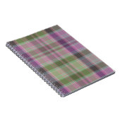 Carnet Vert, tartan classique lilas. (Côté Droit)