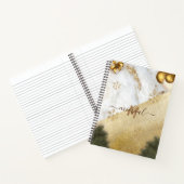Carnet Vert tendance Laisser Gold Star Marble Nom personn (Intérieur)