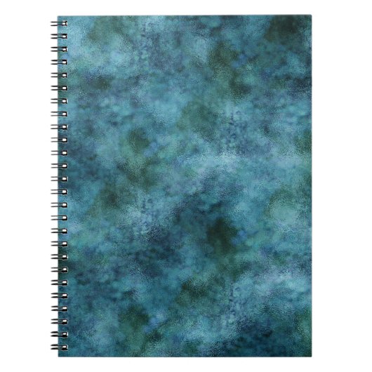 Carnet Vert Turquoise Aqua Bleu Terre Marbre Océan Abstra (Devant)