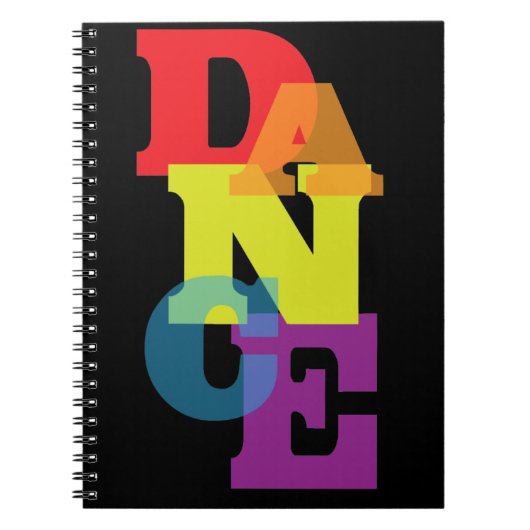 Carnet Verticale de danse d'arc-en-ciel (Devant)