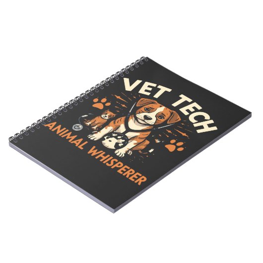 Carnet Vet Tech Animal Whisperer mignet Chiot Stethoscope (Côté gauche)