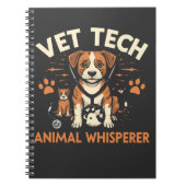 Carnet Vet Tech Animal Whisperer mignet Chiot Stethoscope (Devant)
