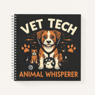 Carnet Vet Tech Animal Whisperer mignet Chiot Stethoscope
