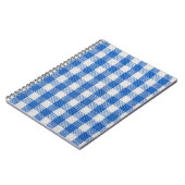 Carnet Vêtements de table recouverts de blanc bleu. (Côté gauche)