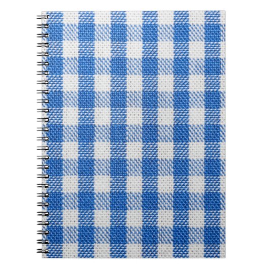 Carnet Vêtements de table recouverts de blanc bleu. (Devant)