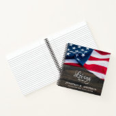 Carnet Vétéran Memorial American Flag Funeral GuestBook (Intérieur)