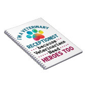 Carnet Vétérinaire Réceptionniste Cute Appréciation Paw (Côté Droit)