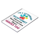 Carnet Vétérinaire Réceptionniste Cute Appréciation Paw (Côté gauche)