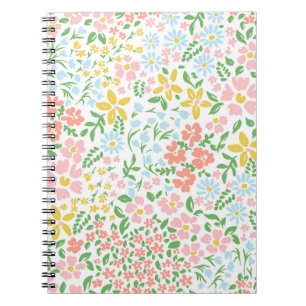 Carnet Vetor motif coloré floral transparent sur un blanc