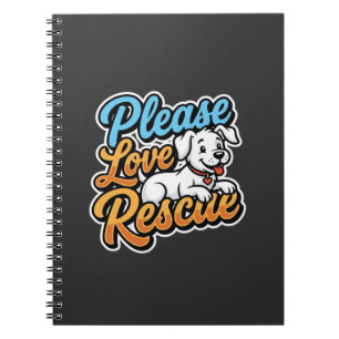 Carnet Veuillez aimer le chien de sauvetage