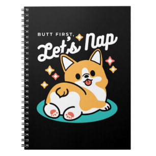 Carnet Vibes Corgi Butt et Nap - Joli chien couché