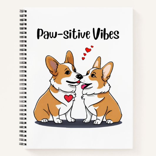Carnet Vibes Corgis en Amour (Devant)