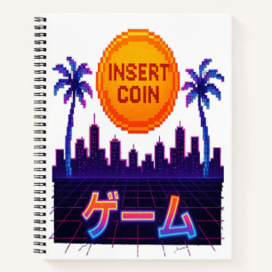Carnet Vibes d'arcade rétro - Insertion Pixel Pixel Art D
