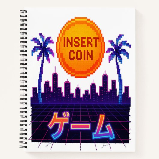 Carnet Vibes d'arcade rétro - Insertion Pixel Pixel Art D (Devant)