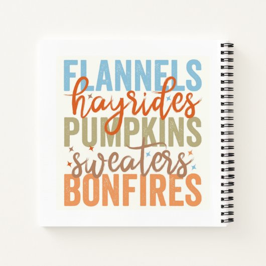 Carnet Vibes d'automne amusantes (Dos)