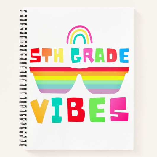 Carnet Vibes de 5e année Retour à l'école Enseignant & Él (Devant)