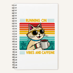 Carnet Vibes de café rétro - Amoureux de caféine amusant