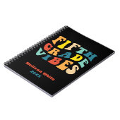 Carnet Vibes de cinquième année couleurs rétro retour à l (Côté gauche)