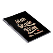 Carnet Vibes de l'école secondaire Boho Retro Professeur  (Côté Droit)