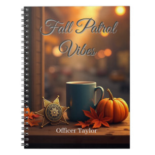 Carnet Vibes de patrouille d'automne personnalisées Polic