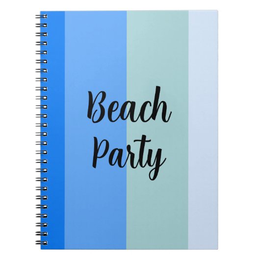 Carnet Vibes De Plage, Bleues (Devant)