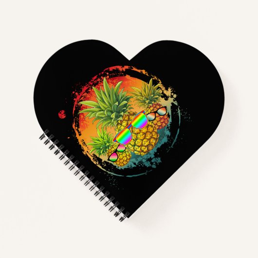 Carnet Vibes d'été amusantes à l'ananas (Devant)