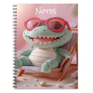 Carnet Vibes d'été : Crocodile en peluche décontracté en