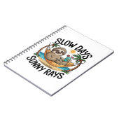 Carnet Vibes d'été Sloth Funny Lazy Float (Côté gauche)